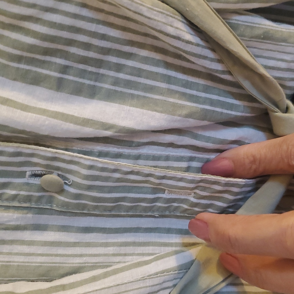 # 86 - Striped Ruffle Tie-Front Top - Picture 3 of 3